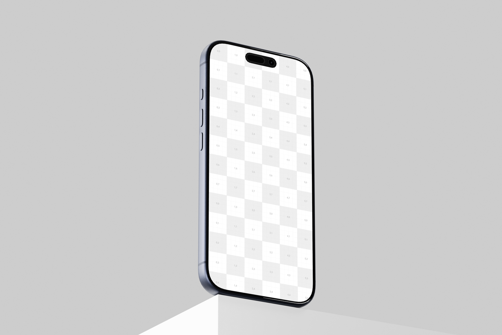 Free Blue iPhone 17 Pro Mockup On Pedestal