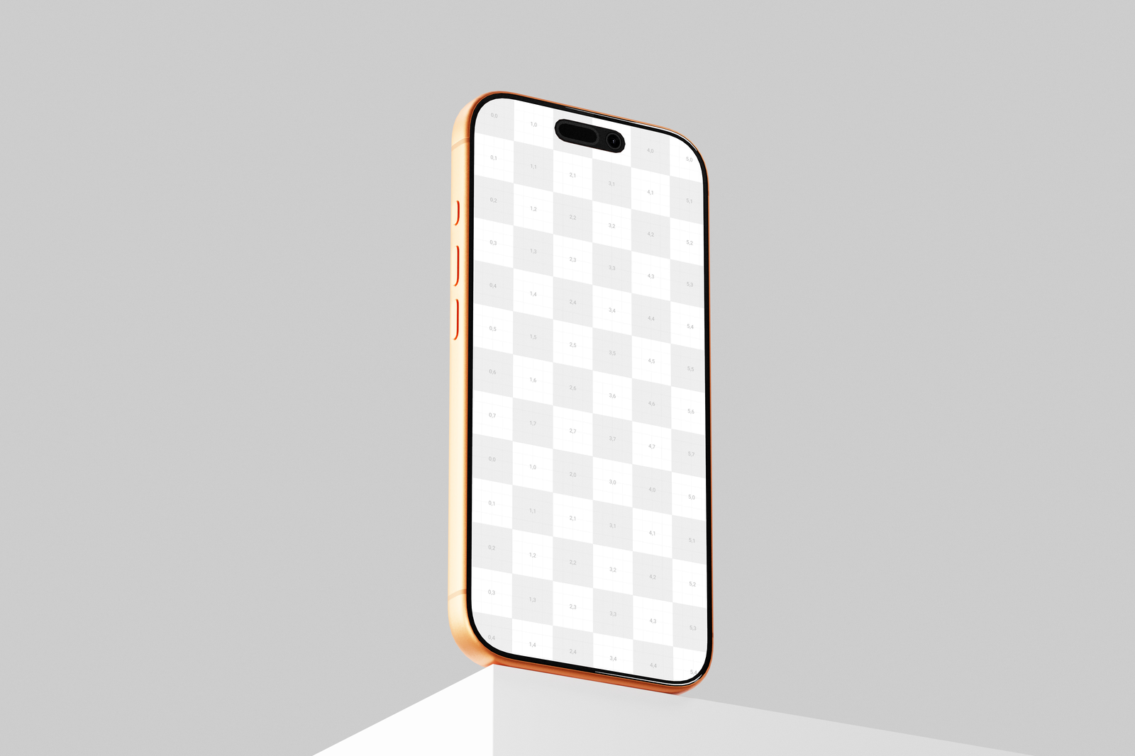 Orange iPhone 17 Pro Mockup On Minimal Background