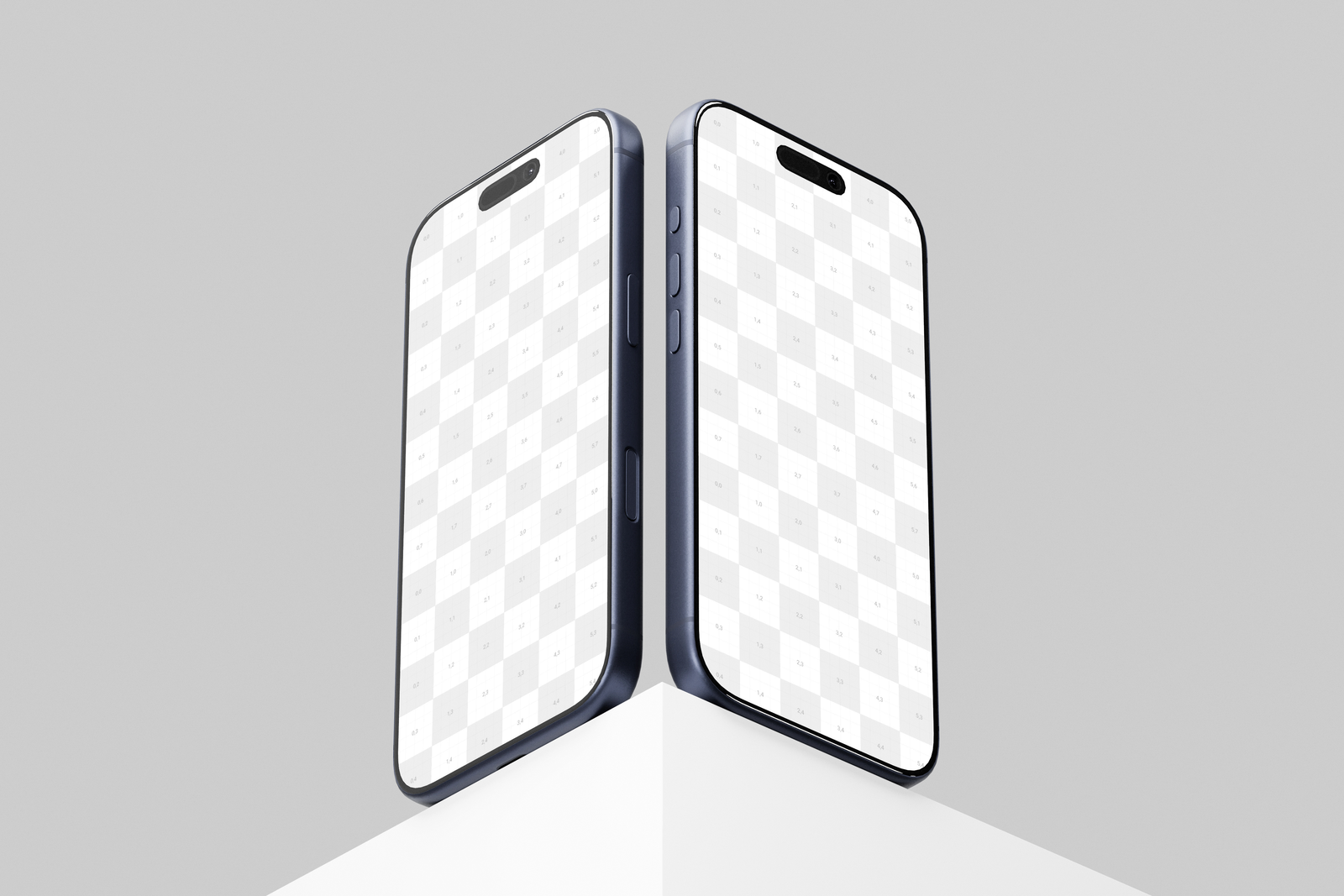 Free Blue iPhone 17 Pro Mockup Perspective View