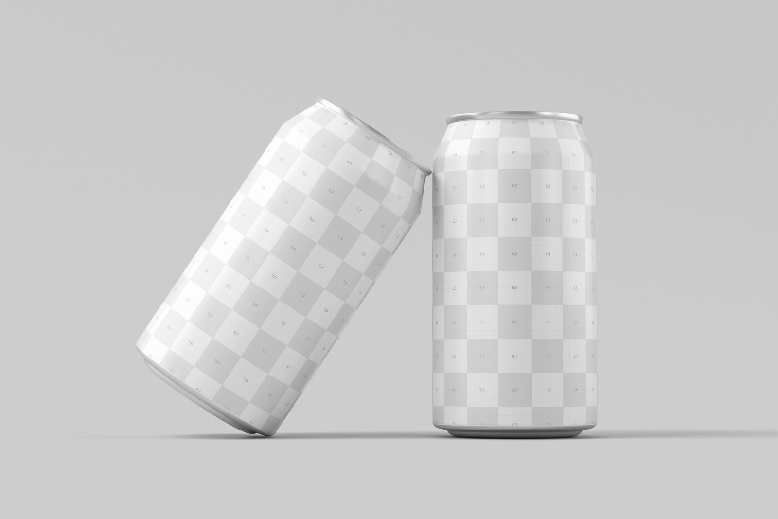 330ml Soda Beer Drink Can Mockup Front View