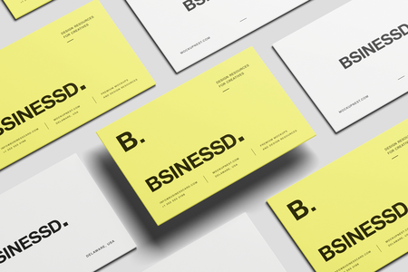85×55 Business Card Mockup Landscape Top View