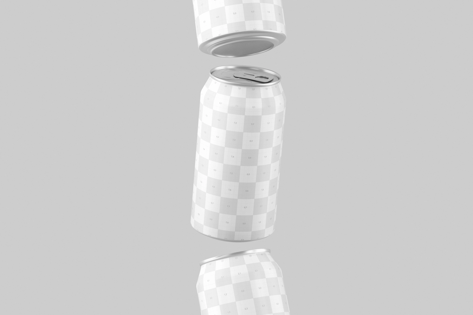 330ml Soda Beer Drink Can Mockup Floating