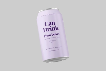 330ml Soda Beer Drink Can Mockup Angled Perspective