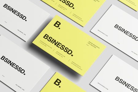 Free 85×55 Business Card Mockup On Smooth Surface