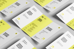 Free A4 Trifold Flyer Mockup Angled View