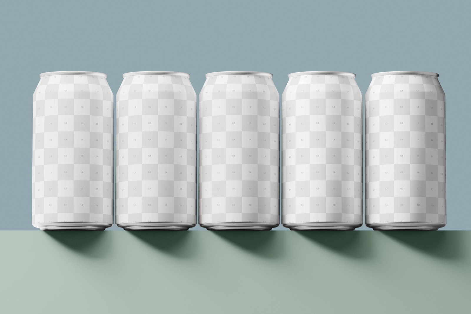Free 330ml Soda Can Mockup Straight-on