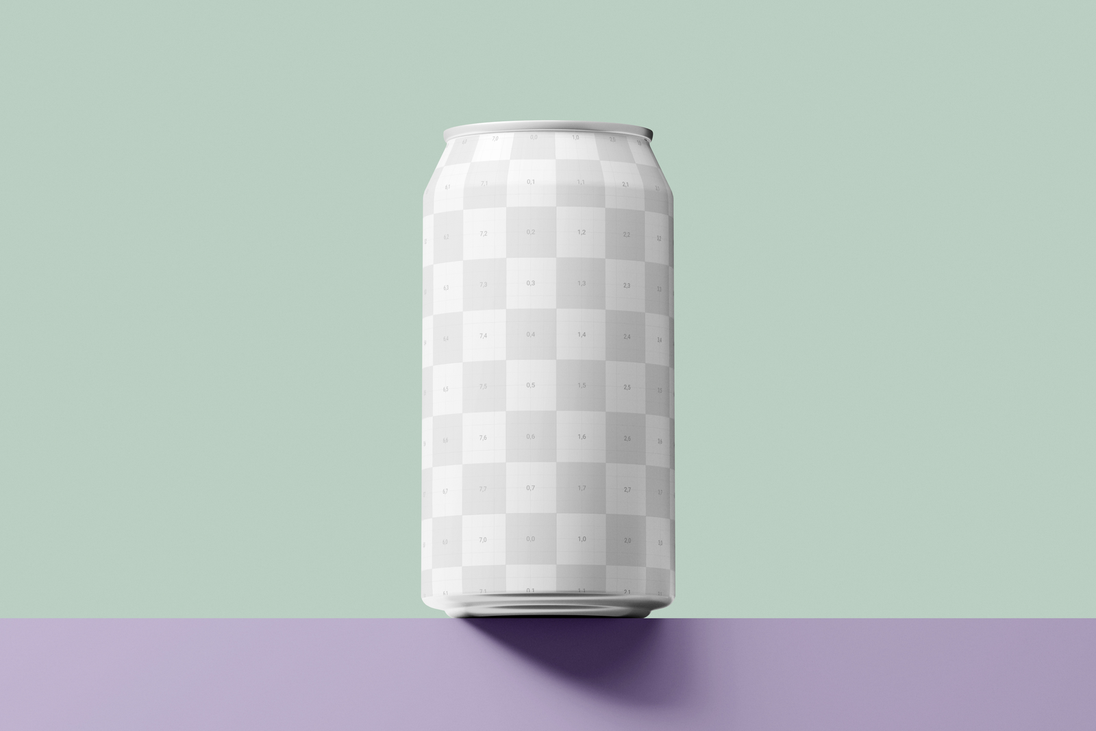 Free 330ml Drink Can Mockup On Studio Surface