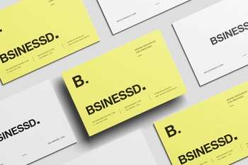85×55 Business Card Mockup Matte Paper Set