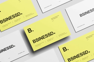 85×55 Business Card Mockup Matte Paper Set