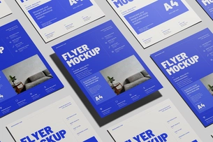 A4 EU Flyer Poster Mockup Minimal Studio