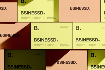 Free Stacked 85×55 Business Card Mockup Front View