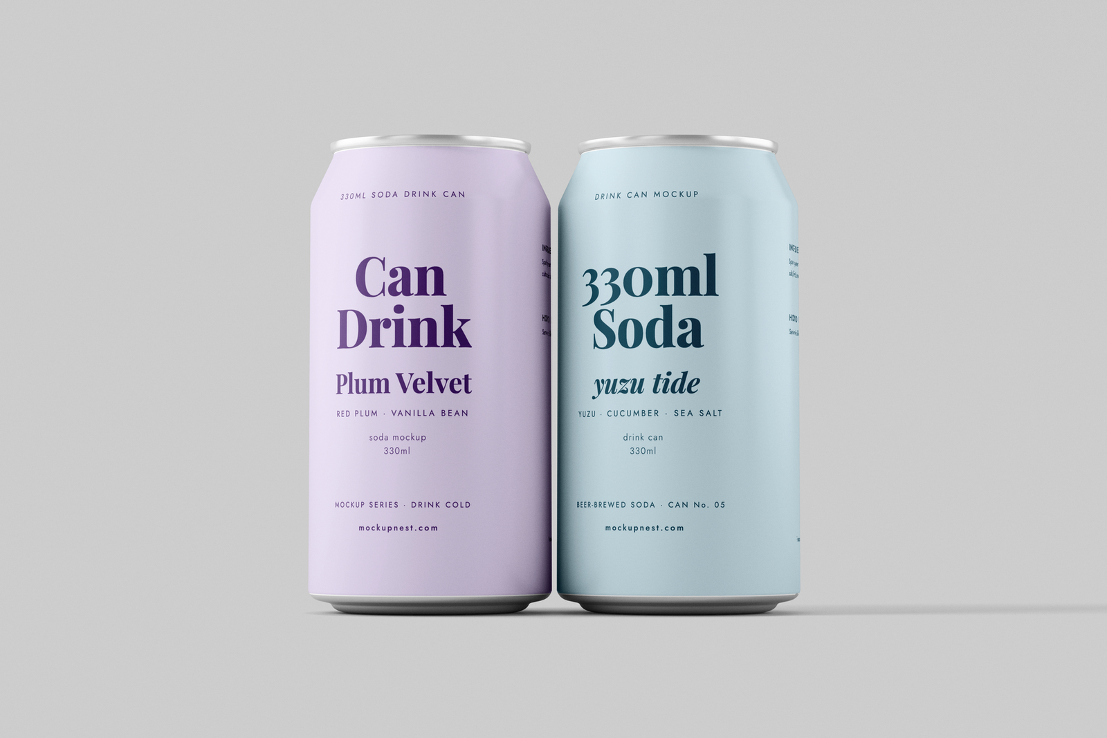 Free 330ml Soda Beer Drink Can Mockup Soft Even Light