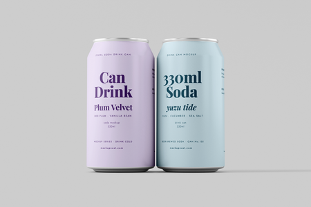 Free 330ml Soda Beer Drink Can Mockup Soft Even Light