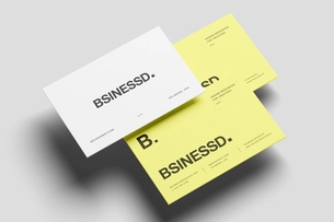 Free 85×55 Business Card Mockup On Dark Platform