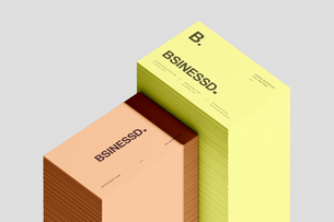 Stacked 85×55 Business Card Mockup Angled Perspective