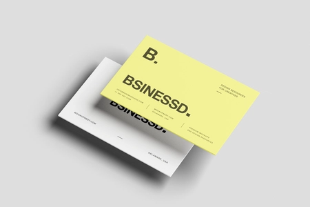 Free 85×55 Business Card Mockup High Angle Shadows