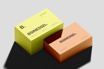 Free Stacked 85×55 Business Card Mockup In Studio Light