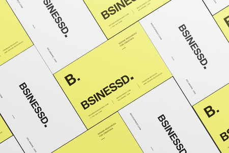 85×55 Business Card Mockup Bright Studio Light