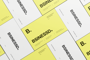 85×55 Business Card Mockup Bright Studio Light