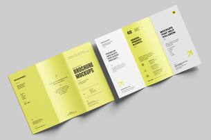 A4 Trifold Flyer Mockup Open Spread