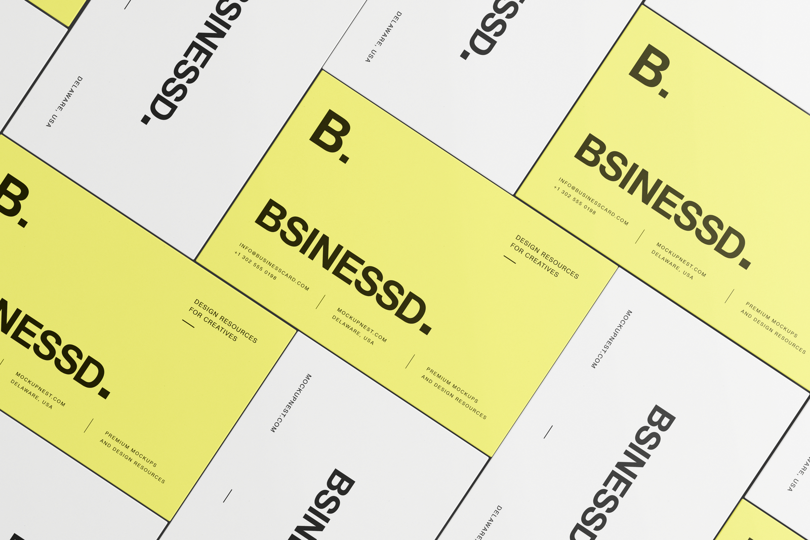 Free 85×55 Business Card Mockup Minimal Studio Layout