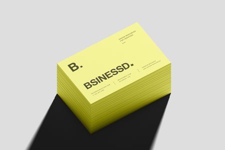 Free Stacked 85×55 Business Card Mockup Low Perspective