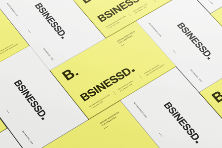 Free 85×55 Business Card Mockup Top Down Paper