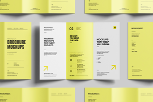 Free A4 Trifold Flyer Mockup Landscape