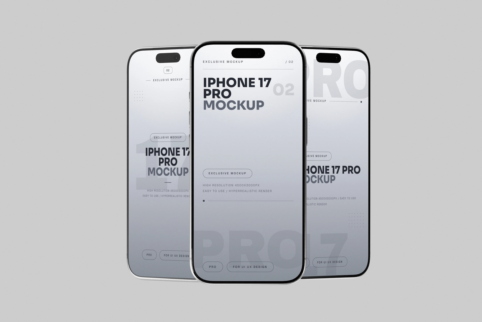 Free Silver iPhone 17 Pro Mockup