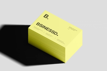 Free Stacked 85×55 Business Card Mockup Shadow Overlay