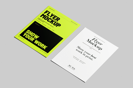 Free US Letter Flyer Poster Mockup Single