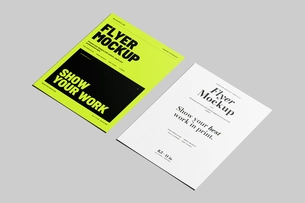 Free US Letter Flyer Poster Mockup Single