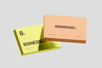 Stacked 85×55 Business Card Mockup Set
