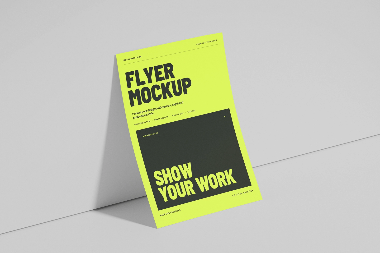 Free US Letter Flyer Poster Mockup
