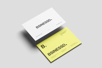 Free 85×55 Business Card Mockup On Rectangular Block