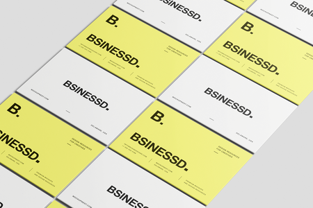 85×55 Business Card Mockup On White Surface