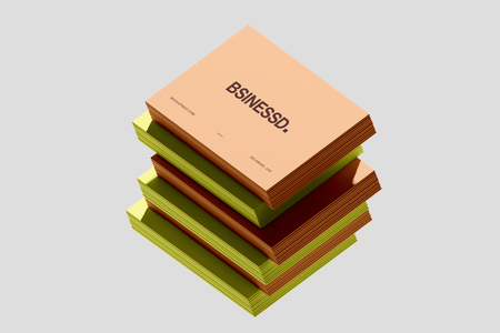 Stacked 85×55 Business Card Mockup Front And Back