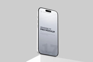 Silver iPhone 17 Pro Mockup