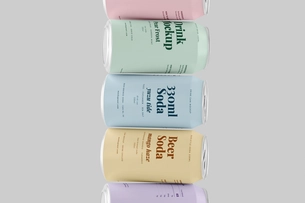330ml Soda Beer Drink Can Mockup Side Perspective