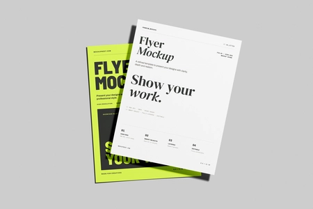 Free US Letter Flyer Poster Mockup Portrait