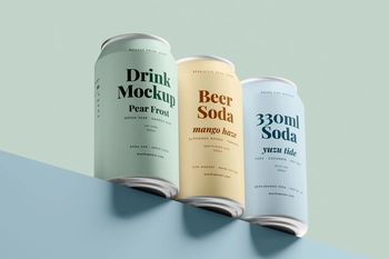 Free Soda Can Mockup