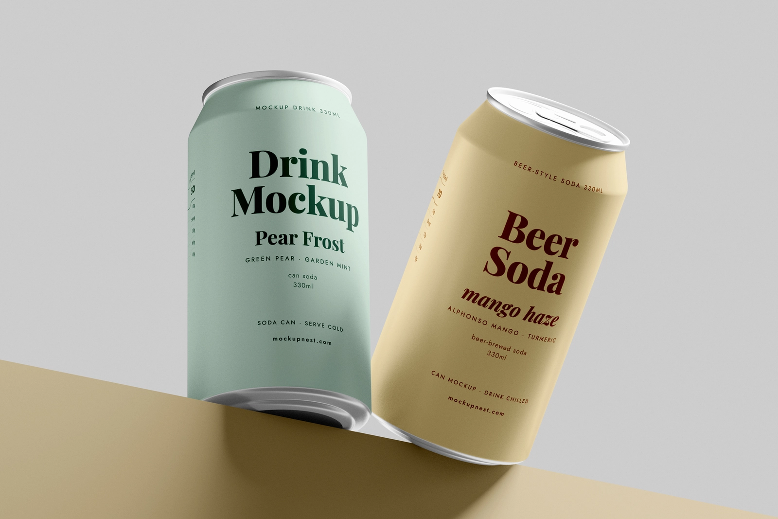 Free 330ml Beer Can Mockup