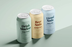 Free 330ml Can Mockup