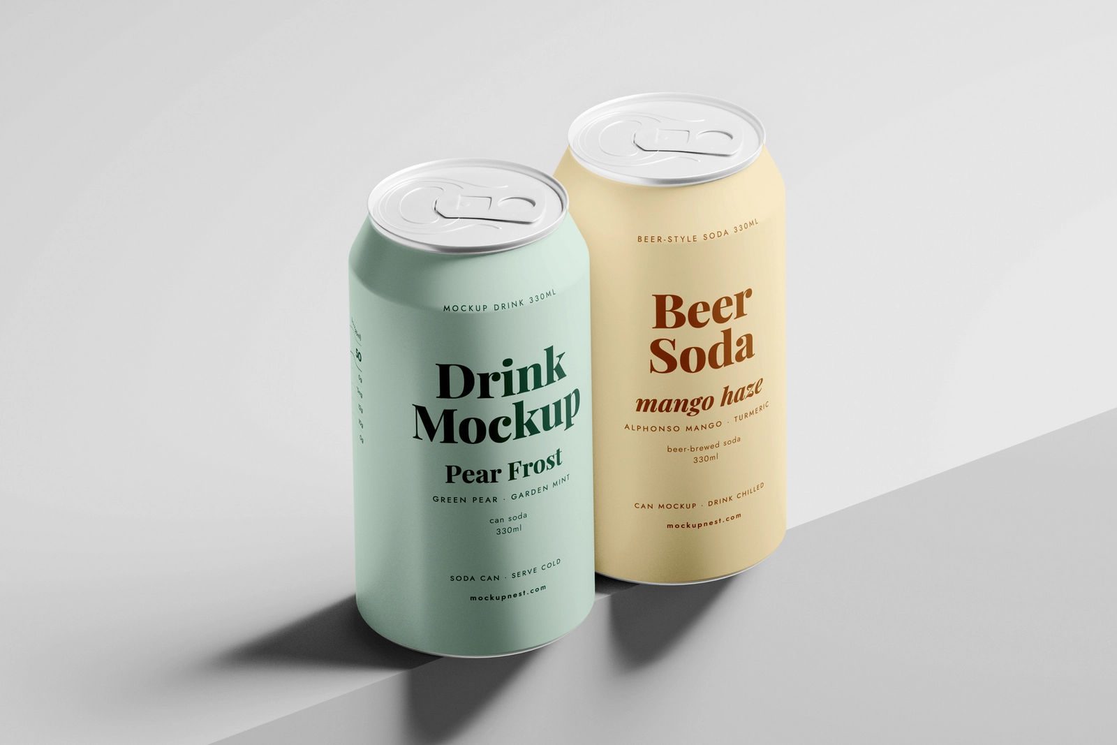 Free 330ml Drink Can Mockup