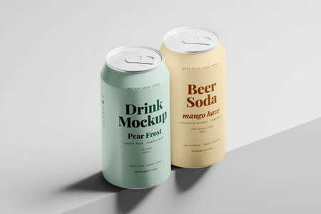 Free 330ml Drink Can Mockup