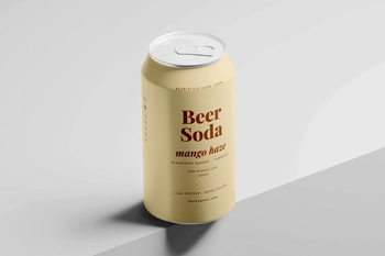 330ml Beer Can Mockup Angled View