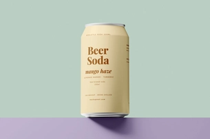 Free 330ml Drink Can Mockup On Studio Surface