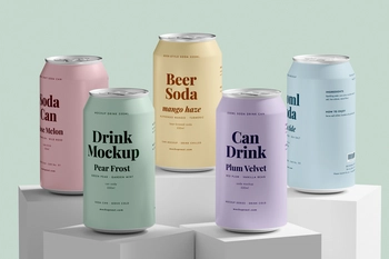 Free Drink Can Mockup