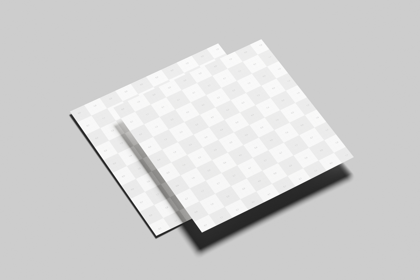 Free Square Leaflet Mockup On Surface