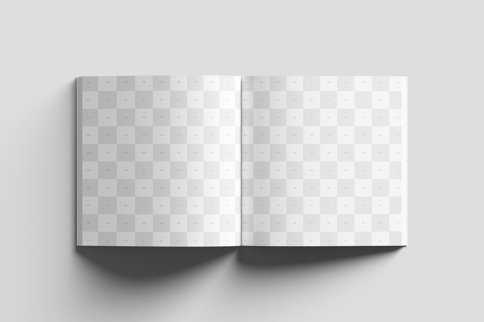 Free Square Branding Magazine Mockup PSD Front View